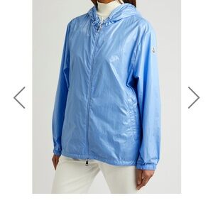 Moncler Light Blue Hooded Windbreaker Jacket